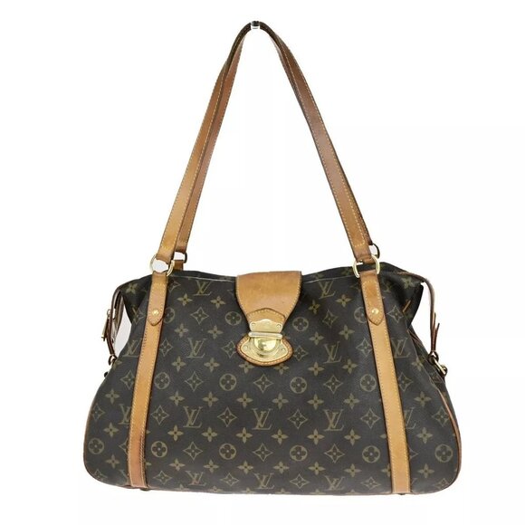 LOUIS VUITTON LV Stresa GM Shoulder Bag Monogram Leather Brown M51188 78EC984 - Picture 1 of 14